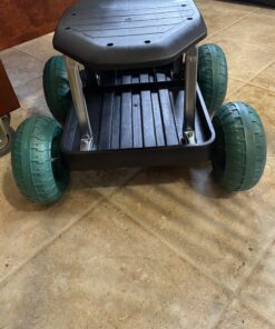 Pure Garden 82-VY021 Garden Cart Scooter with Seat, 17.5x19, Midnight 28 B1NaE8yhfpS