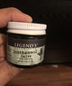 Legend's Creek Farm, Herbal Salve, 20% Ichthammol Drawing Salve, Impurities, Stings, & Splinters, Handmade in USA, 1 Oz Jar (Ichthammol Pine Tar S.) Ichthammol Pine Tar 1 Ounce (Pack of 1) 26 B1NnpF0mgS