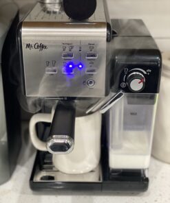 Mr. Coffee Espresso and Cappuccino Machine, Programmable Coffee Maker with Automatic Milk Frother and 19-Bar Pump, Stainless Steel 55 B1OB3R9lgS