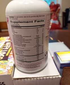 SmartyPants Women's Formula Gummy Vitamins: Gluten Free, Multivitamin, CoQ10, Folate (Methylfolate), Vitamin K2, Vitamin D3, Biotin, B12, Omega 3 DHA/EPA Fish Oil, 180 count (30 Day Supply) Womens Multi 180 Count (Pack of 1) 44 B1ORycGyvkS