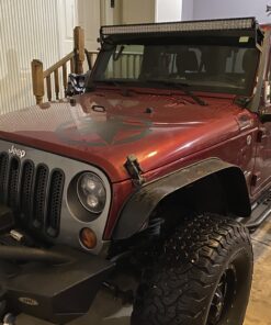 Nilight Windshield Frame Mounting Bracket for 52” LED Light Bar and Pod Light on Wrangler JK 2007-2017, 2 Years Warranty For 2007-2018 JK 35 B1OTyPFGx4S