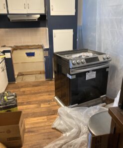 ITEMporia Silicone Stove Gap Covers (2 Pack), Easy Clean Heat Resistant Oven Gap Filler To Seal Between Stovetop and Counter (25 Inches, Black) 25 Inches 34 B1P GrNvAAS