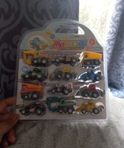 Yeonha Toys Pull Back Vehicles, 12 Pack Mini Assorted Construction Vehicles and Race Car Toy, Vehicles Truck Mini Car Toy for Kids Toddlers Boys Child, Pull Back and Go Car Toy Play Set 49 B1P M0C39NS