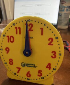 Learning Resources Big Time Student Clock, Teaching & Demonstration Clock, Develops Time and Early Math Skills, Ages 5+, Clock for Learning, 12 Hour,Back to School Gifts 24 B1Pq3991Q5S