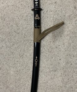 Handmade Sword Fully Functional Hattori Hanzo Katana Sword, 1045 Carbon Steel, Hand Forged Heat Tempered, Full Tang, Sharp, Black Scabbard Metallic-Fiber 38 B1Q R9h8riS