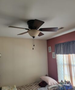 Hunter Fan Company, 51023, 42 inch Conroy Onyx Bengal Low Profile Ceiling Fan with LED Light Kit and Pull Chain Onyx Bengal finish 33 B1Q2XtGkYwS