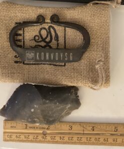 KonvoySG Flint and a Steel Striker Made from Carbon Steel Traditional Hand Forged Fire Starter Comes with English Flint Stone and Emergency Tinder Jute Carry Bag 22 B1QI1eAzVS