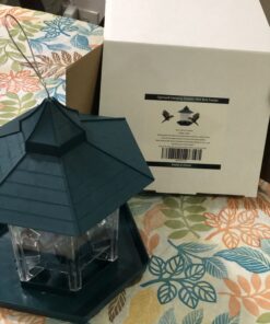 Ogrmar Hanging Gazebo Wild Bird Feeder -Perfect for Garden Decoration and Bird Watching for Bird Lover and Kids (Green) 41 B1QSJYbDNxS