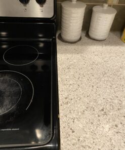 Stove Counter Gap Cover - Flexible Easy Clean Heat Resistant Wide & Long Gap Cap Fillers, Seals Spills Between Appliances, Furniture, Stovetop, Oven, Washer & Dryer, Set of 2 (Black, 21 Inches) 21'', Black 42 B1QeG1GLGjS