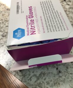 MedPride Powder-Free Nitrile Exam Gloves, Iris Blue, Medium, Box/100 Medium (Pack of 100) 48 B1QgtFTGwcS