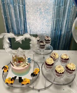 Wilton Cakes 'N More 3-Tier Cupcake and Cake Stand Display, Silver 42 B1Qq8a1MunS