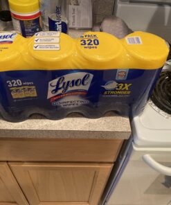 Lysol Disinfectant Wipes, Multi-Surface Antibacterial Cleaning Wipes, For Disinfecting and Cleaning, Lemon and Lime Blossom, 80 Count (Pack of 4) 80 Count (Pack of 4) White Standard Packaging 54 B1R zam1hYS