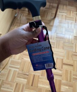 RMS Folding Cane - Foldable Walking Cane with Adjustable Height - Collapsible and Lightweight - Soft Ergonomic Handle for Comfortable Grip - Portable Walking Stick for Mobility Aid Lavender 32 B1RA9stzf8S