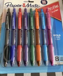 Paper Mate 1960662 Profile Retractable Ballpoint Pens, Assorted Colors, 8-Count 23 B1RkZsxAtS