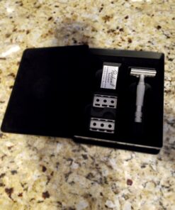 ROCKWELL RAZORS 6S Stainless Steel Double-Edge Safety Razor with 6 Adjustable Shave Settings and 5 Blades, 8 Piece Set, Silver 49 B1S3vbUusOS