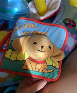 ToBe ReadyForLife Stimulating Baby Books 0-6 Months and 6-12 Months Infants | Crinkle Books for Babies Makes Great Toys Gift for 1 Year Old | Soft Cloth Animals Baby Books for Baby Gift Blue 51 B1S96H9hUWS