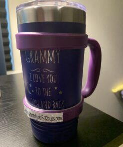 F-32 Handle - 19 COLORS - 20oz Size - Compatible with 20 Oz YETI Tumbler Travel Mug (20OZ, PURE PURPLE) 20ozPure Purple (100% Purple) 20.0 ounces 22 B1SoOOjtvRS