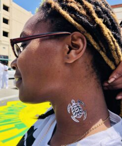 Temporary Tattoos for Boys and Girls | 77 Tattoos on 4 Sheets | Fun Metallic Tattoos for Kids | Black, Silver, Red & Gold Tattoo Bears Wolves Turtles Lizards Spiders Birds and More | Twink Designs Boys 4 Sheet 22 B1TxSJvVY3S