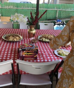 Oojami Pack of 4 Plastic Red and White Checkered Tablecloths - 4 Pack - Picnic Table Covers 54" x 108" Rectangle 32 B1TyDCggAQS