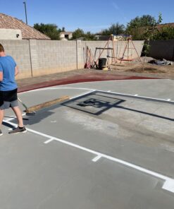 Ronan Sports Complete Easy Court Basketball Stencil Kit | Includes Spray Paint & Spray Box | Made in USA White 40 B1TyddHog8S