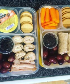 6 Pack - SimpleHouseware Color Reusable 3-Compartment Meal Prep Container Boxes (36 ounces) 6 Pack 33 B1U CoSKBS