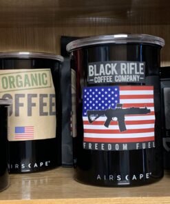 Planetary Design Airscape Stainless Steel Coffee Canister | Food Storage Container | Patented Airtight Lid | Push Out Excess Air Preserve Food Freshness (Small, Obsidian) Small 15 B1UPOt7KV2S