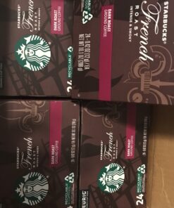 Starbucks K-Cup Coffee Pods—Dark Roast Coffee—French Roast for Keurig Brewers—100% Arabica—4 boxes (96 pods total) 44 B1UYAkWhnQS