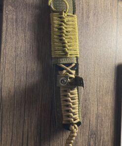 MTech USA – Fixed Blade Knife –Black Stainless Steel Blade, Green Cord Wrapped Handle, Full Tang, Includes Nylon Sheath - Hunting, Camping, Survival, Tactical, EDC – MT-528C, Small 30 B1UkvdEm2yS