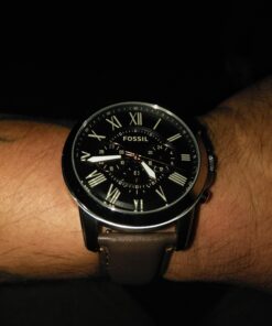 Fossil Grant Men's Watch with Chronograph Display and Genuine Leather or Stainless Steel Band Brown 47 B1V0a2gXJKS