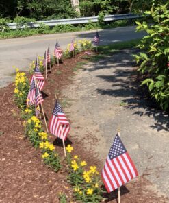 GIFTEXPRESS 12-Pack, Proudly MADE IN U.S.A. 8x12 Inch Spearhead Handheld American Stick Flags/Grave marker American Flags/USA Stick Flag (12) 28 B1V5zKBd2wS