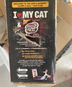 ARM & HAMMER Clump & Seal Platinum Cat Litter, Multi-Cat, 40 lb Clumping Cat Litter 40 lbs 42 B1VWcs6FZ9S
