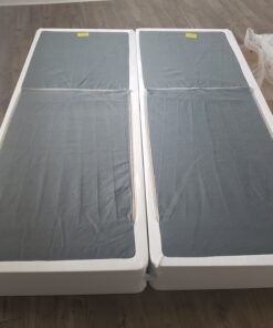 ZINUS No Assembly Metal Box Spring, 9 Inch White Mattress Foundation, Sturdy Metal Structure, Split Queen 47 B1WCjJATe0S