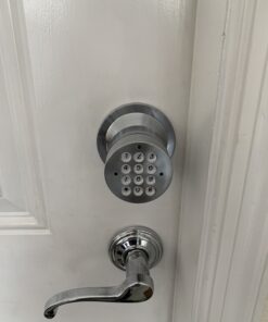 Signstek Keyless Entry Door Lock,Door Knob with Keypad,Smart Code Door Lock,Mute Mode,Passage Function, Easy to Install,Satin Nickel Satin Nickel 30 B1WDXYpPL0S