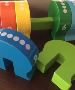 Melissa & Doug Counting Caterpillar - Classic Wooden Toy With 10 Colorful Numbered Segments 26 B1WjVJKGMkS