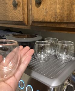 Kitchables Espresso Shot Glass, Durable Double Walled Espresso Cups, Clear Shot Glasses for Coffee Shots, Espresso Cups Set of 4, 2.7oz Tasas Transparente Para Café Bonitas 2.7oz Pack of 4 52 B1WsQOf DNS