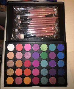 KOLIGHT® 20 Pcs Pro Makeup Set Powder Foundation Eyeshadow Eyeliner Lip Cosmetic Brushes (Black+Green) Black+Green 25 B1X15rIh73S