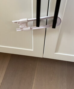 Adoric Sliding Cabinet Locks, 4-Pack U Shaped Baby Safety Locks, Childproof Cabinet Latch for Kitchen Bathroom Storage Doors, Knobs and Handles (White) 4 Count (Pack of 1) 39 B1X5xc25JUS