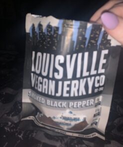 Louisville Vegan Jerky - Smoked Black Pepper, Vegetarian & Vegan-Friendly Jerky, 21 Grams of Non-GMO Soy Protein, 240 Calories Per Bag, Gluten-Free Ingredients (3 oz) 3 Ounce (Pack of 1) 21 B1YJpYW5I9S