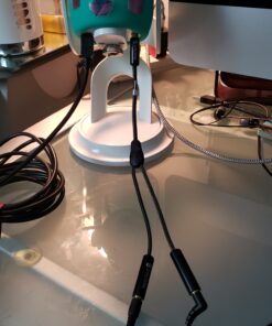 Syncwire Headphone Splitter, Nylon-Braided Extension Cable Audio Stereo Y Splitter (Hi-Fi Sound), 3.5mm Male To 2 Ports 3.5mm Female Headset Splitter for Phone, PS4, Switch, Tablets & More Black 47 B1YtnffMqNS 1