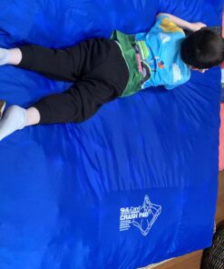 Skil-Care Sensory Crash Pad for Kids and Adults 5' x 5' & 3' x 4' Ideal for Sensory Rooms, Classrooms, and Home, Blue 5' x 5' 14 B1YwaV2QGRS