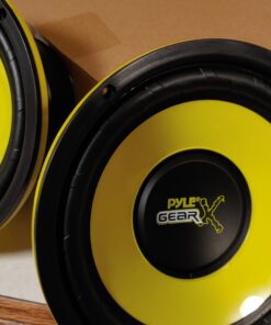 Pyle 6.5 Inch Mid Bass Woofer Sound Speaker System - Pro Loud Range Audio 300 Watt Peak Power w/ 4 Ohm Impedance and 60-20KHz Frequency Response for Car Component Stereo PLG64,Yellow 47 B1YxXOBhdzS