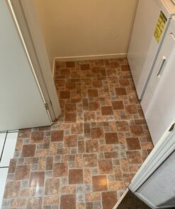 Nexus Self Adhesive 12-Inch Vinyl Floor Tiles, 20 Tiles - 12" x 12", Brick Pavers Pattern - Peel & Stick, DIY Flooring for Kitchen, Dining Room, Bedrooms & Bathrooms by Achim Home Decor 51 B1ZF20reZS