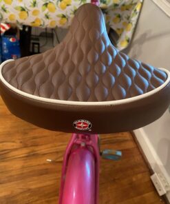 Schwinn Comfort Bike Seat, Bicycle Seat Replacement for Men and Women, Universal Fit Saddles with Standard Seat Posts Cruiser/Quilted Brown 24 B1ZbWwEkgXS