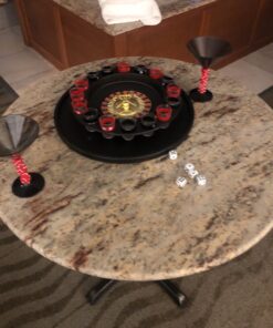 New Maxam 16 Shot Roulette Drinking Game Set 16 Numbered Shot Glasses 2 Metal Roulette Balls 16PCS Set 22 B1ZmVUDQz3S