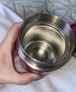 THERMOS FUNTAINER 10 Ounce Stainless Steel Vacuum Insulated Kids Food Jar, Pink 49 B1a5krrbiXS