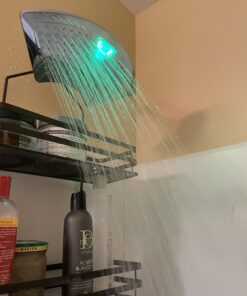 Dream Spa AquaFan 12 inch All-Chrome Rainfall-LED-Shower-Head with Color-Changing LED/LCD Temperature Display 32 B1aEm8GgugS