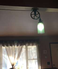 Quart Open Bottom Mason Jar Pendant Lamp - Rustic Brown 34 B1b85x6luES