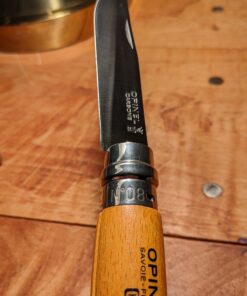 Opinel No.08 Carbon Steel Folding Pocket Knife with Beechwood Handle, Brown (2540089) No. 8 50 B1bdB3OB7S