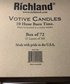 Richland® Votive Candles White Unscented 10 Hour Burn Set of 72 38 B1cCG7tFzZS