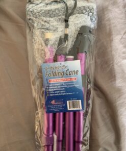 RMS Folding Cane - Foldable Walking Cane with Adjustable Height - Collapsible and Lightweight - Soft Ergonomic Handle for Comfortable Grip - Portable Walking Stick for Mobility Aid Lavender 33 B1cH qzl1XS